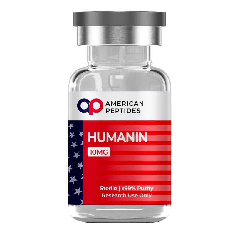 HUMANIN 10 mg research peptide vial — American Peptides