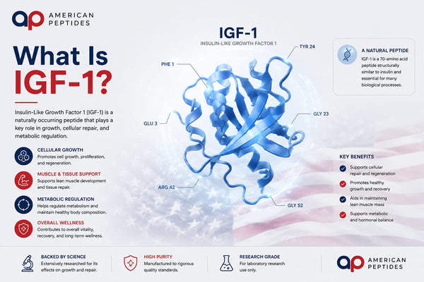 Infographic: What is IGF-1 — insulin-like growth factor polypeptide, research overview