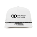 AP Performance Hat — White / Black Rope