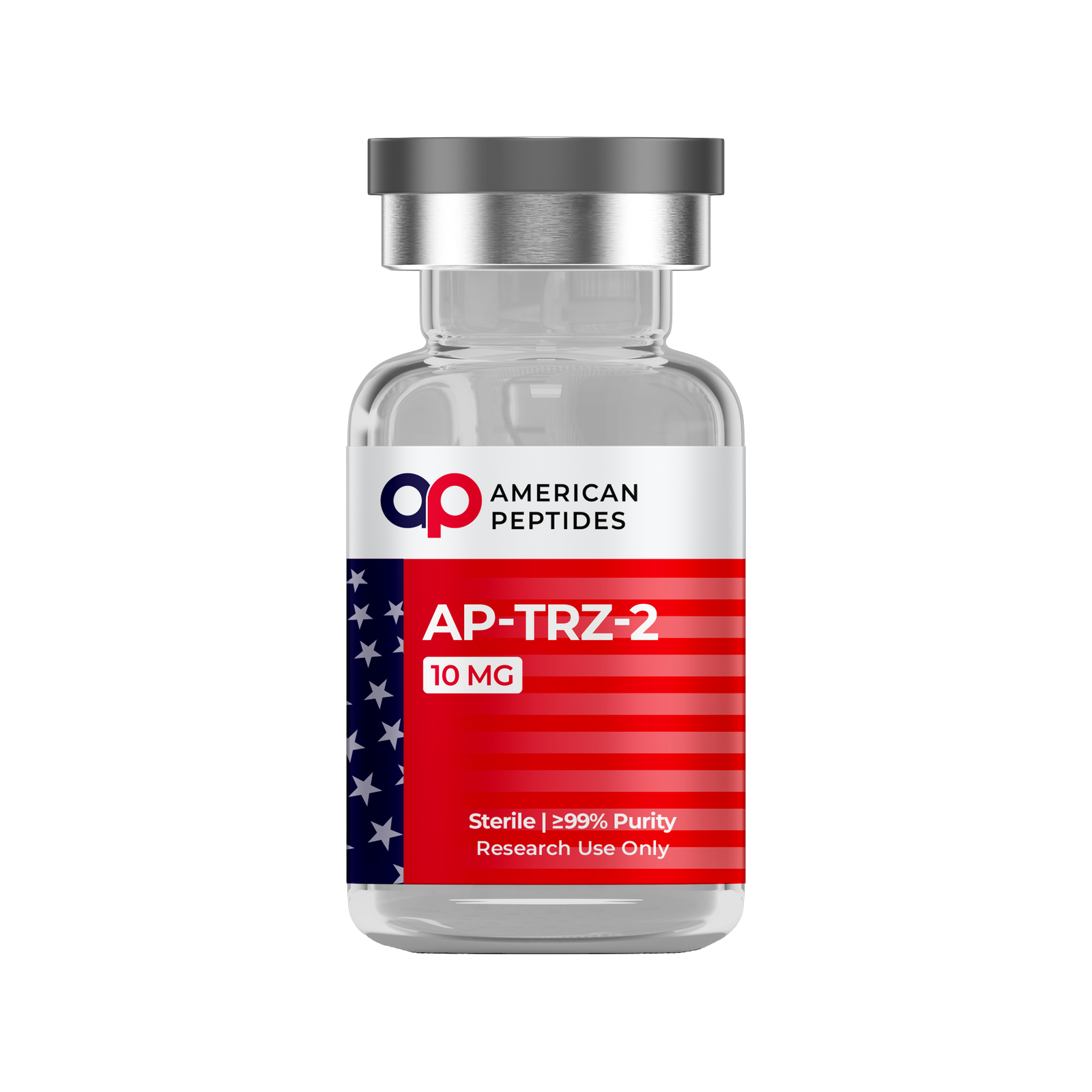 AP-TRZ-2™ 10 mg research peptide vial, sterile ≥99% purity — American Peptides, Research Use Only